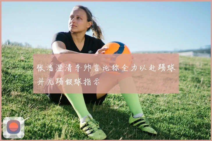 张浩澄清李帅言论称全力以赴踢球并无踢假球指示